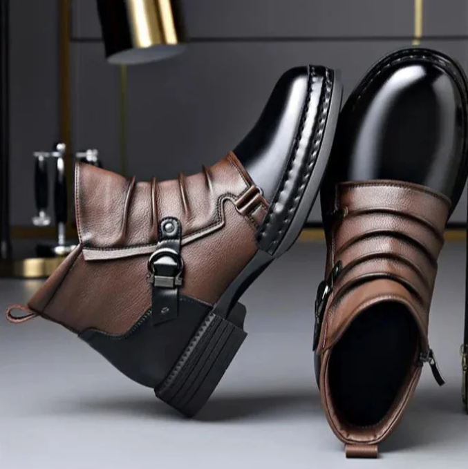Stiefeletten aus echtem Leder für Herren