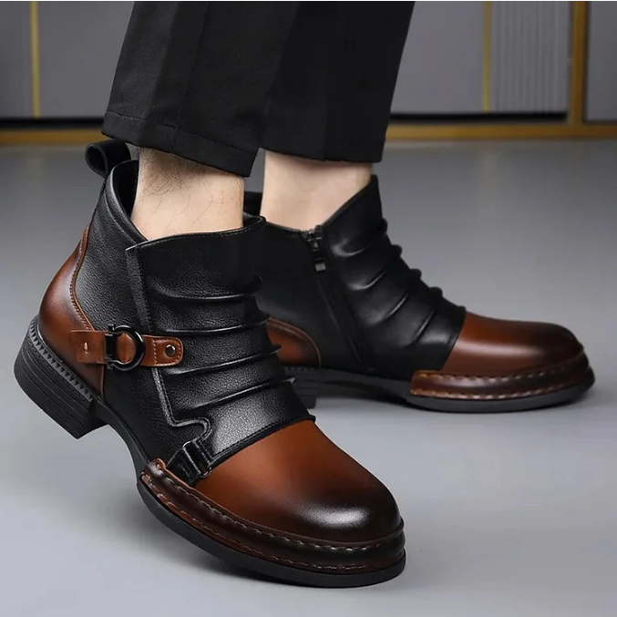 Stiefeletten aus echtem Leder für Herren