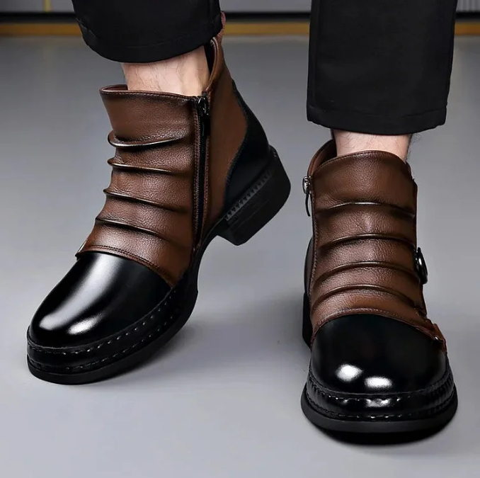 Stiefeletten aus echtem Leder für Herren