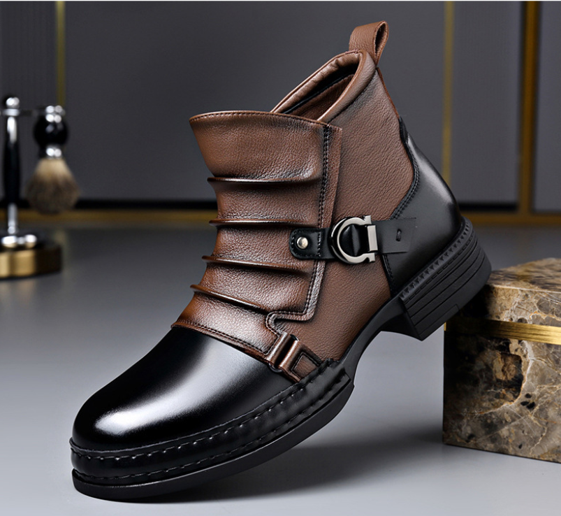 Stiefeletten aus echtem Leder für Herren