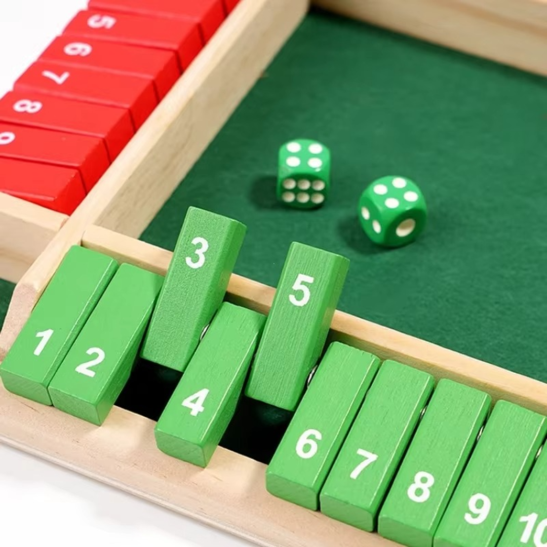 ShutTheBox Familienspiel 4-Spieler-Set