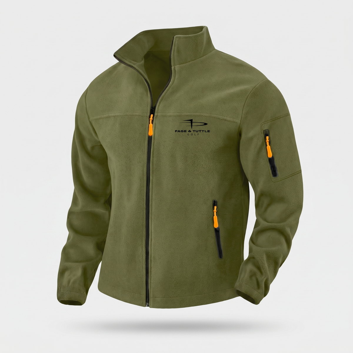 Herren-Fleecejacke - Durchgehender Reißverschluss Stehkragen - Wander- und Hiking-Midlayer