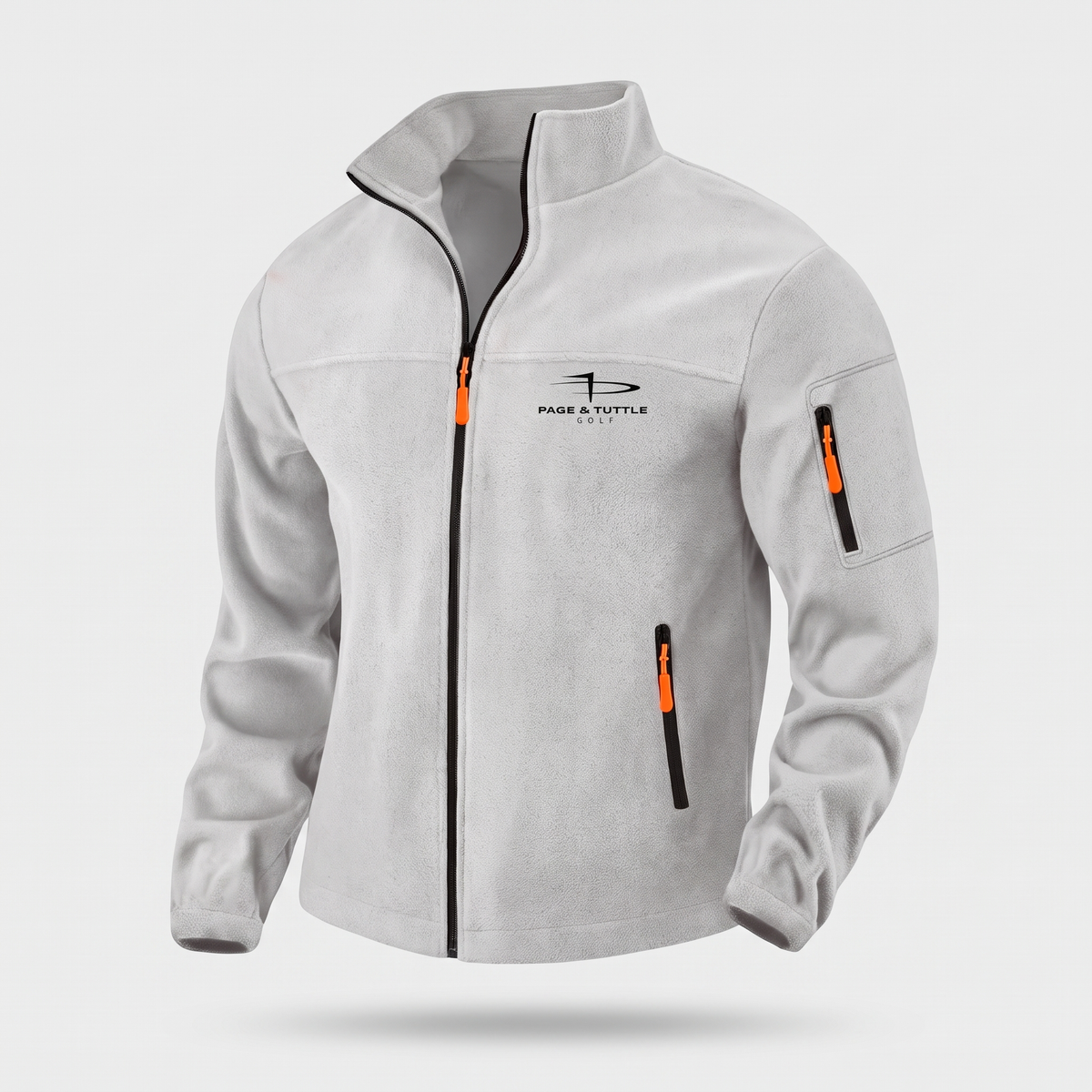 Herren-Fleecejacke - Durchgehender Reißverschluss Stehkragen - Wander- und Hiking-Midlayer