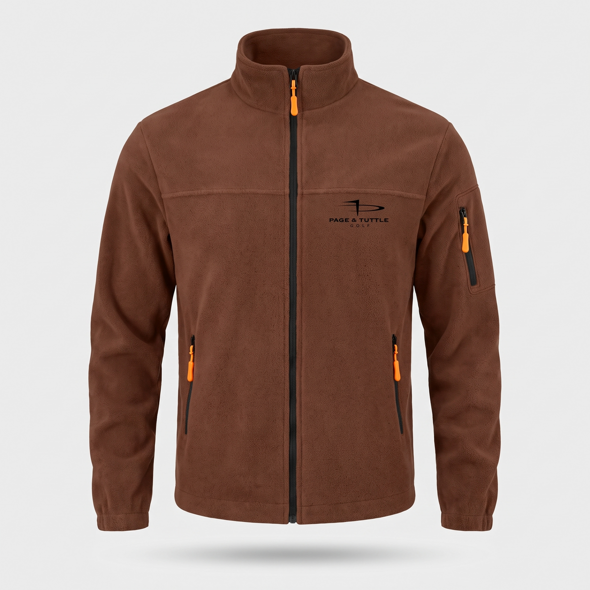 Herren-Fleecejacke - Durchgehender Reißverschluss Stehkragen - Wander- und Hiking-Midlayer