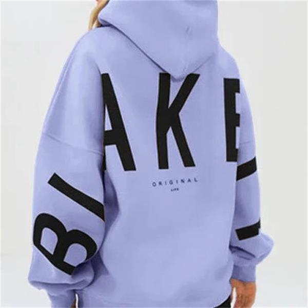 Damen Oversized Hoodie mit Rückenprint und Langarm