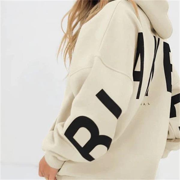 Damen Oversized Hoodie mit Rückenprint und Langarm