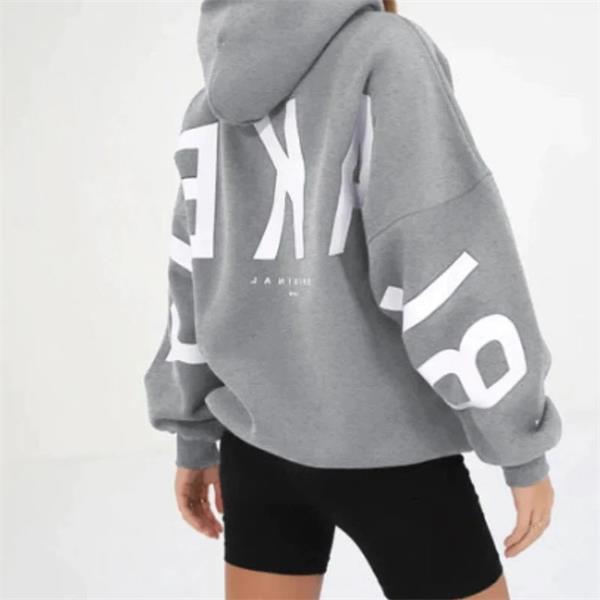 Damen Oversized Hoodie mit Rückenprint und Langarm