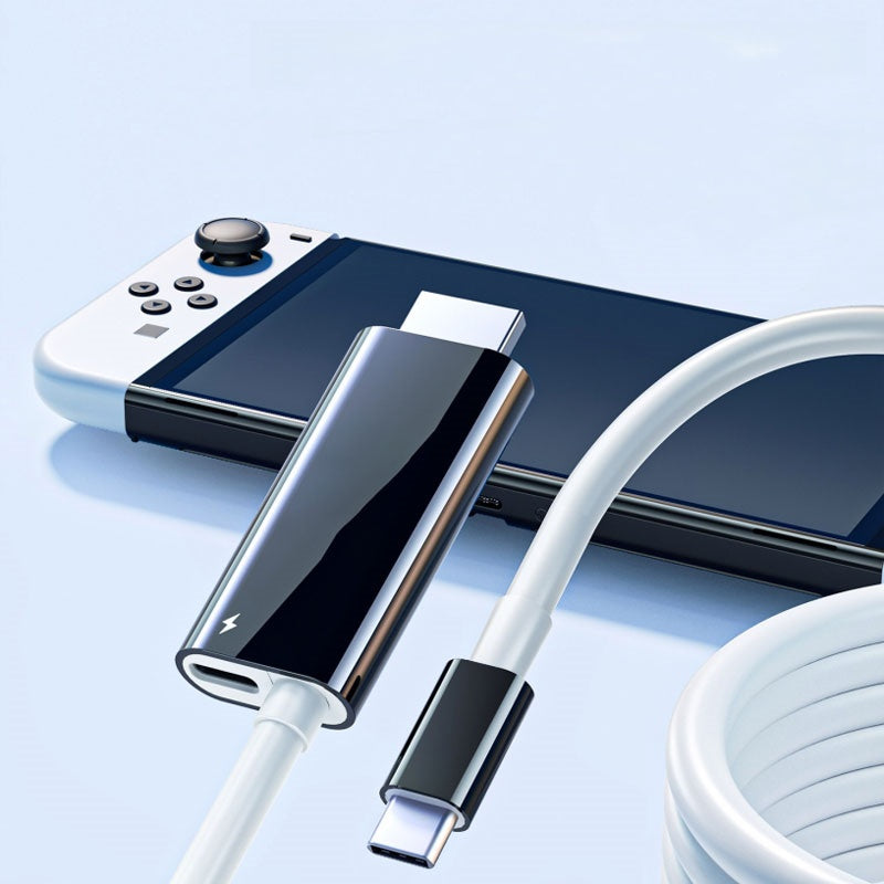 USB-C zu HDMI-Adapterkabel – Streamen, Spielen und Laden gleichzeitig – Für Switch, Handy und Tablet