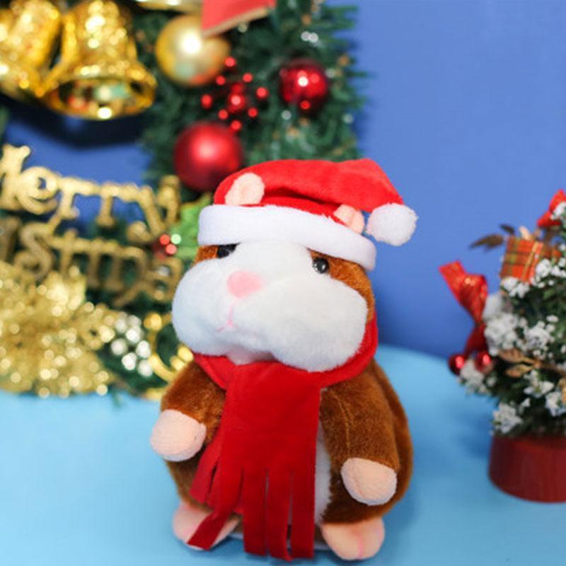 Sprechender Hamster Plüschtier – wiederholt alles, was Sie sagen, automatisches Kopfschütteln, lustiger Spaß für Kinder & Erwachsene