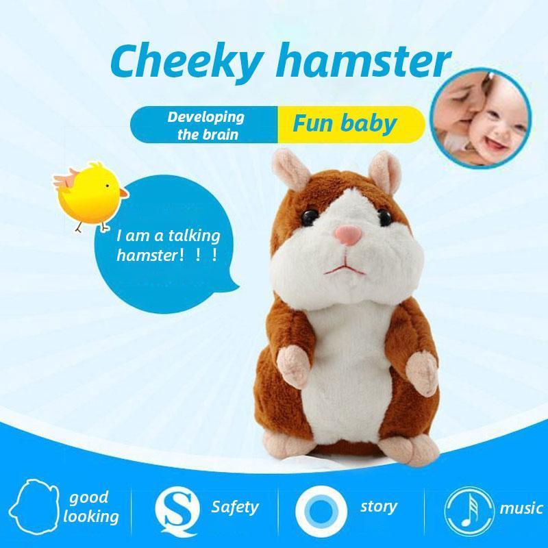 Sprechender Hamster-Plüsch, wiederholt Stimmen und schüttelt den Kopf