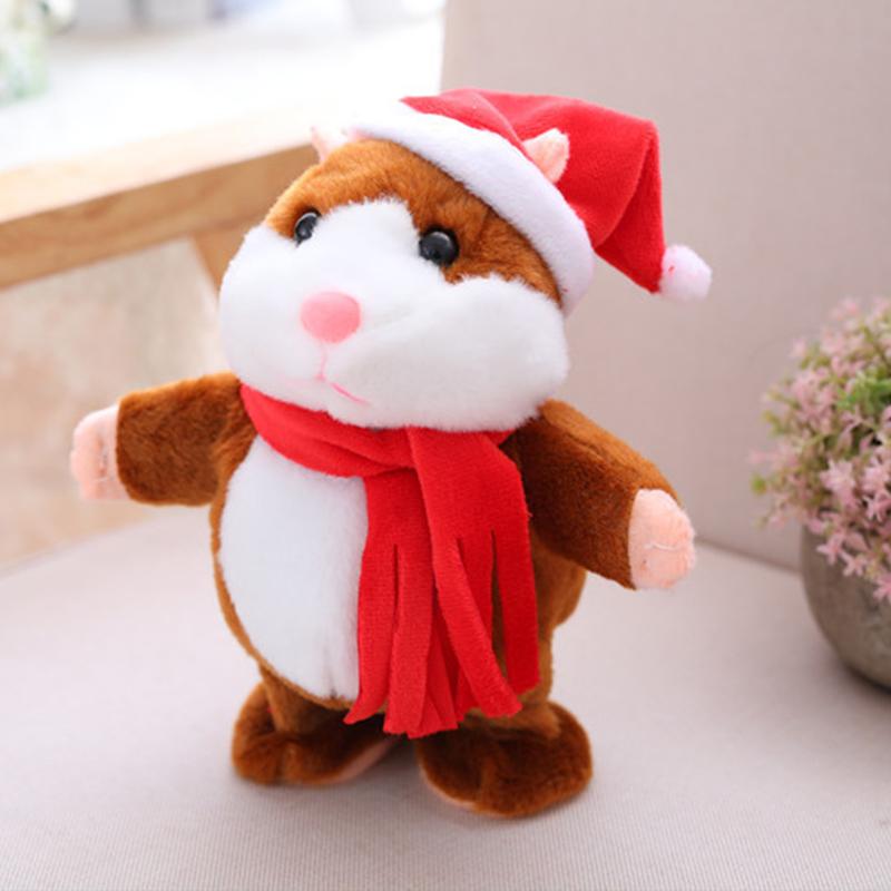 Sprechender Hamster Plüschtier – wiederholt alles, was Sie sagen, automatisches Kopfschütteln, lustiger Spaß für Kinder & Erwachsene