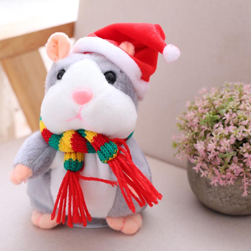 Sprechender Hamster Plüschtier – wiederholt alles, was Sie sagen, automatisches Kopfschütteln, lustiger Spaß für Kinder & Erwachsene