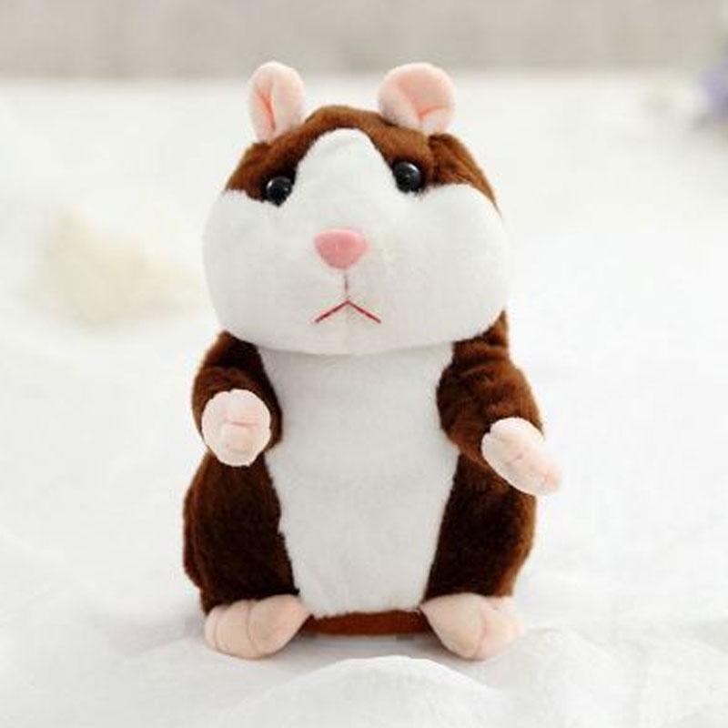 Sprechender Hamster Plüschtier – wiederholt alles, was Sie sagen, automatisches Kopfschütteln, lustiger Spaß für Kinder & Erwachsene