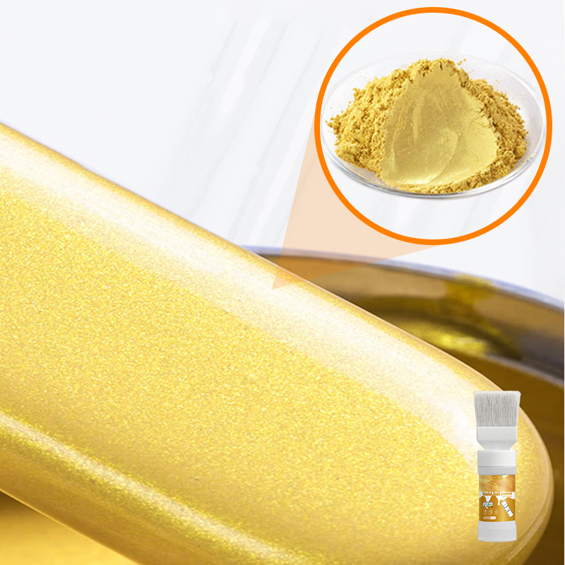 Wasserbasierte Metallic-Farbe mit integriertem Pinsel