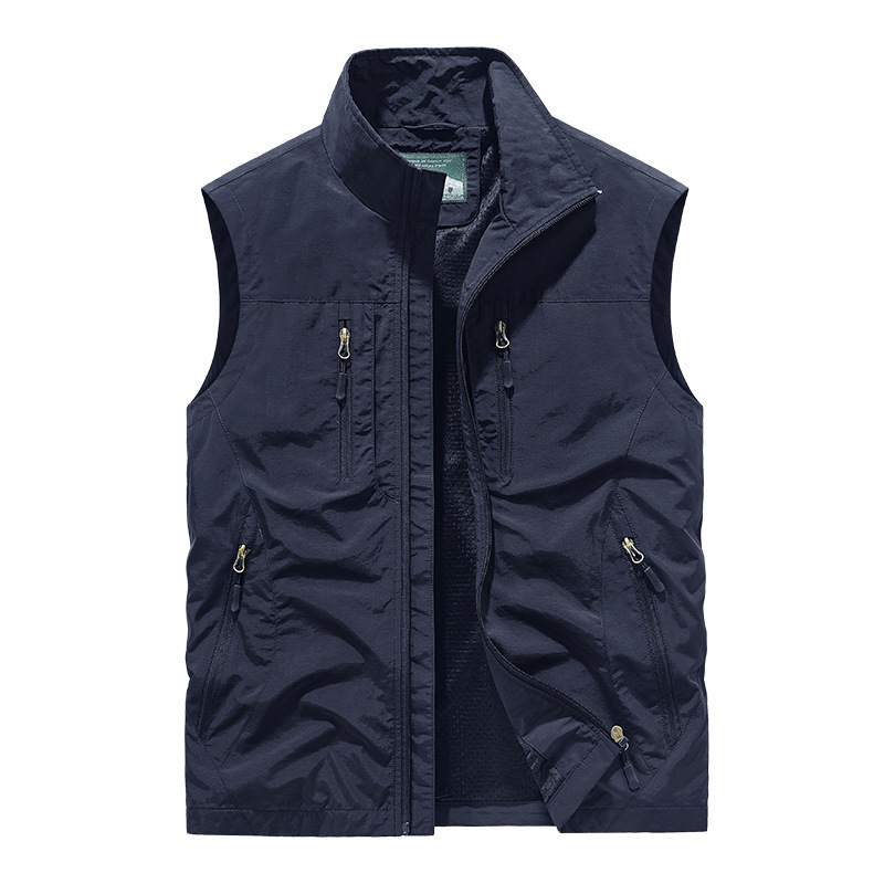 Ärmelloser Oversized Herren-Gilet mit Taschen