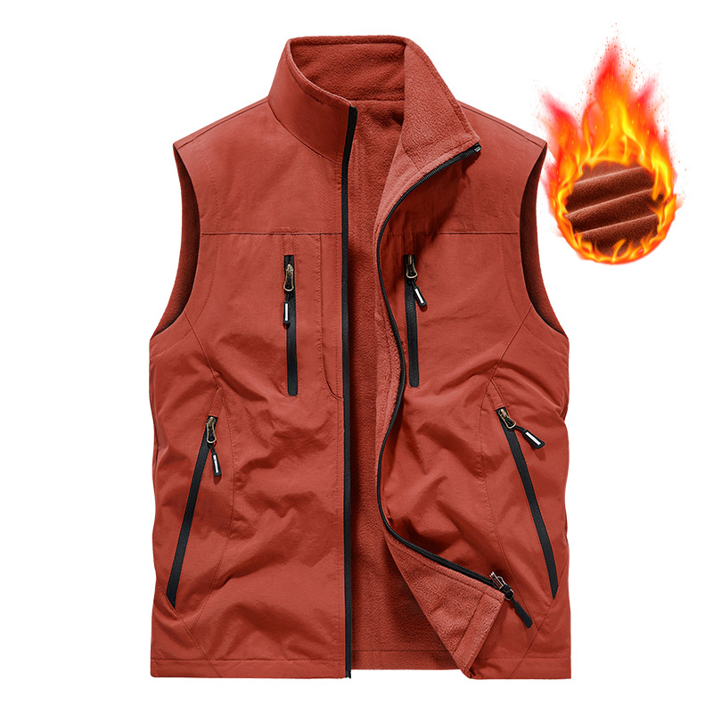 Ärmelloser Oversized Herren-Gilet mit Taschen