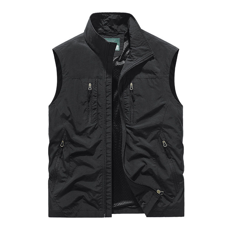 Ärmelloser Oversized Herren-Gilet mit Taschen