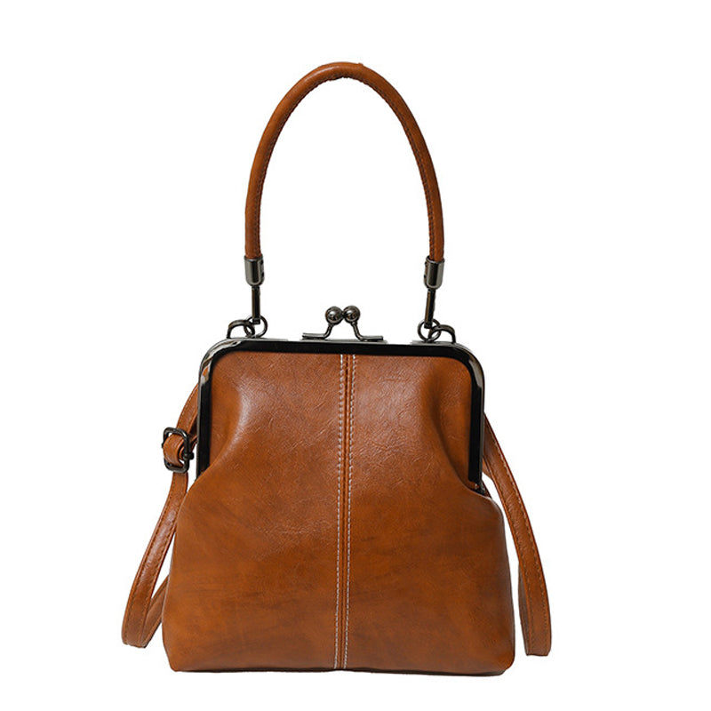 Damen Kiss-Lock Crossbody-Tasche mit Henkel