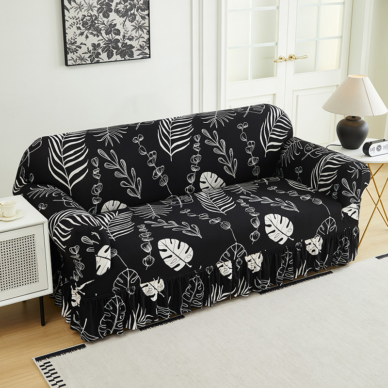 Universal Stretch Fitted Couch Slipcover – Hochelastischer Premium-Stoff, Eleganter Rüschensaum & Komplettes Wohnzimmer-Upgrade – Sofort-Sofa-Makeover in Minuten