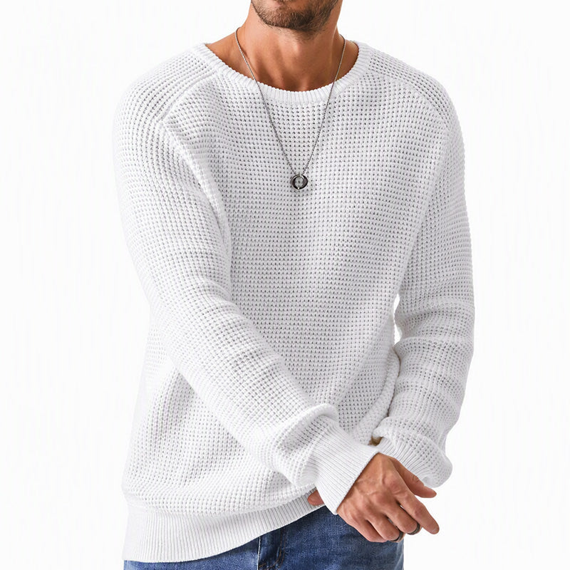 Herren Modern Waffle Knit Pullover