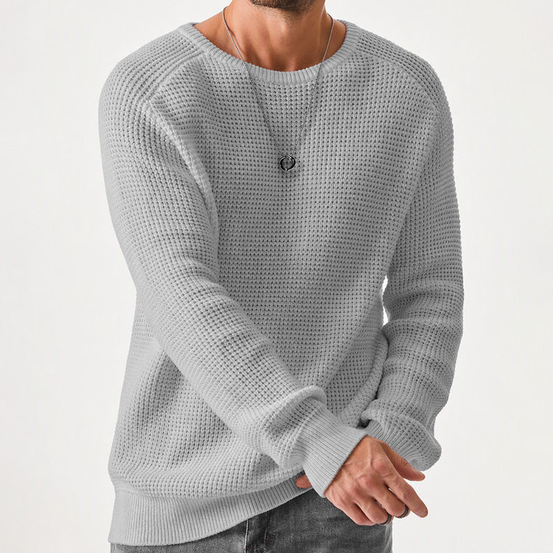 Herren Modern Waffle Knit Pullover
