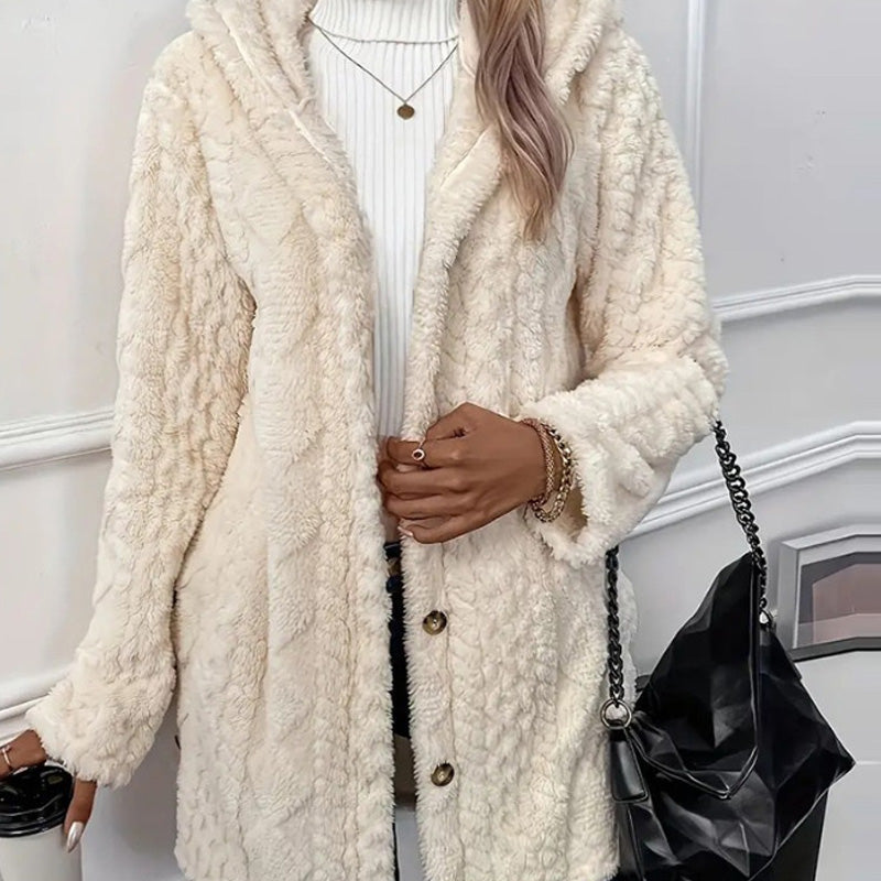 Kapuzenjacke mit Knopfleiste für Damen