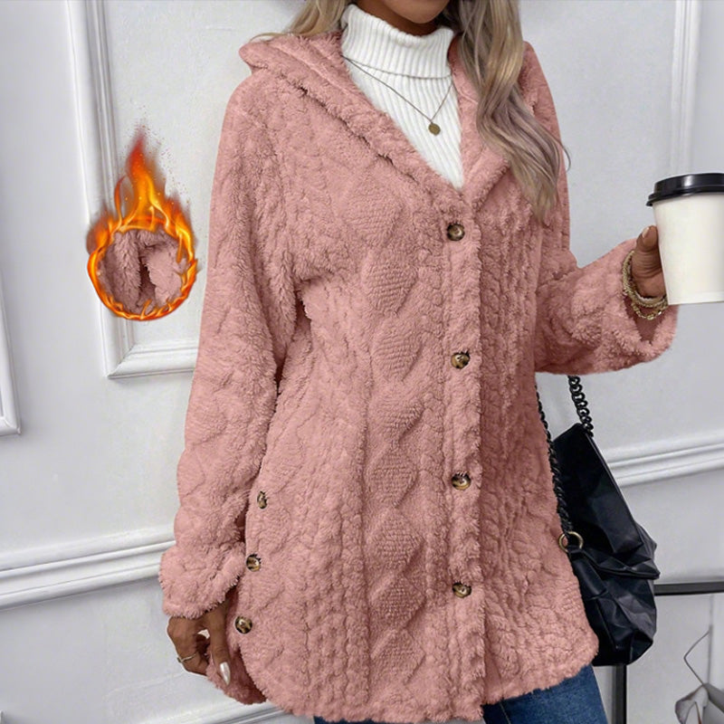 Kapuzenjacke mit Knopfleiste für Damen