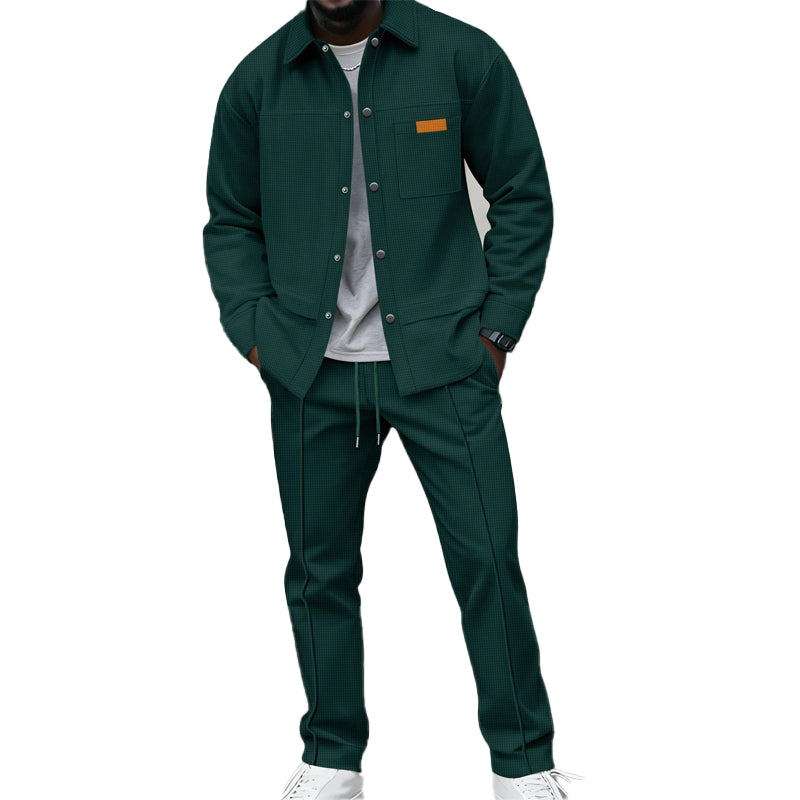 Herren 2-teiliges Lounge-Set mit funktionalen Taschen