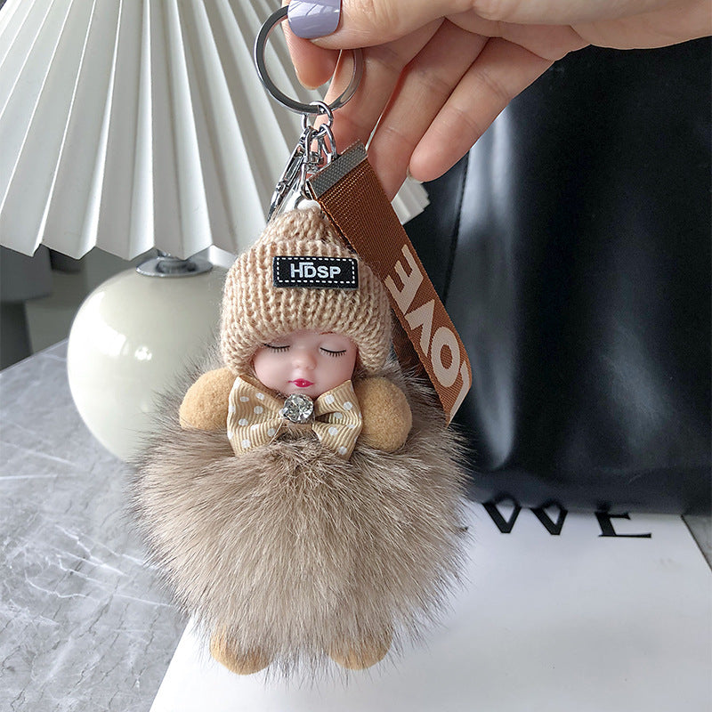 Weicher Plüschpuppen-Schlüsselanhänger – Süßer und kuscheliger Anhänger für Taschen, Schlüssel und Geschenke