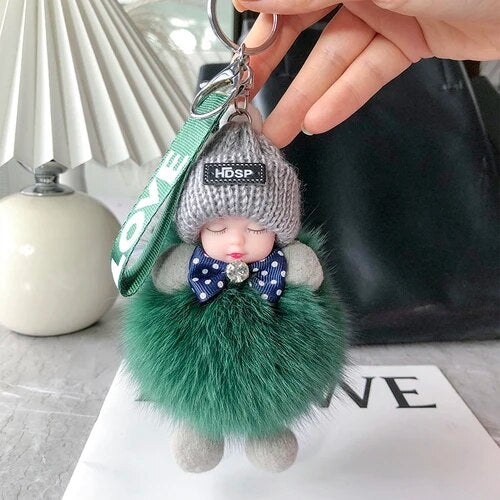 Weicher Plüschpuppen-Schlüsselanhänger – Süßer und kuscheliger Anhänger für Taschen, Schlüssel und Geschenke