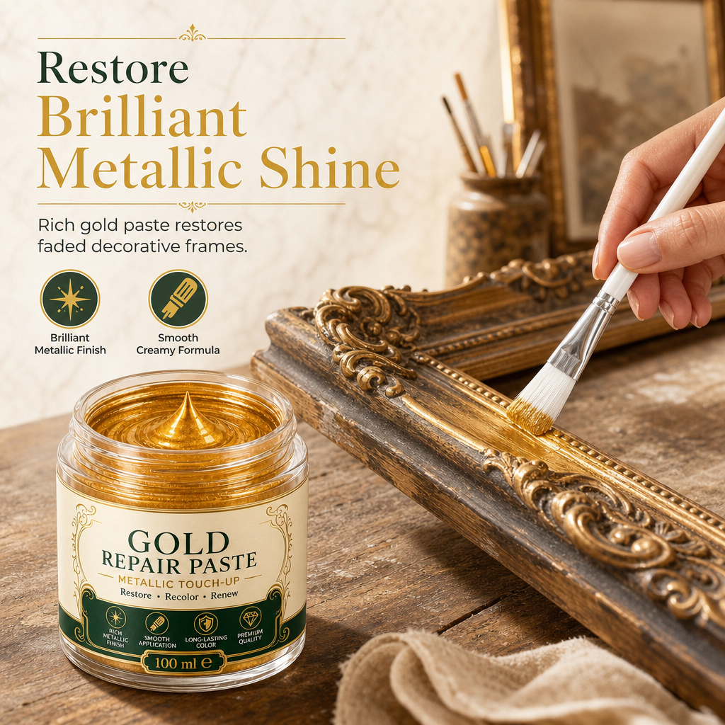 Gold Metallic Refinishing Reparaturpaste mit Pinsel