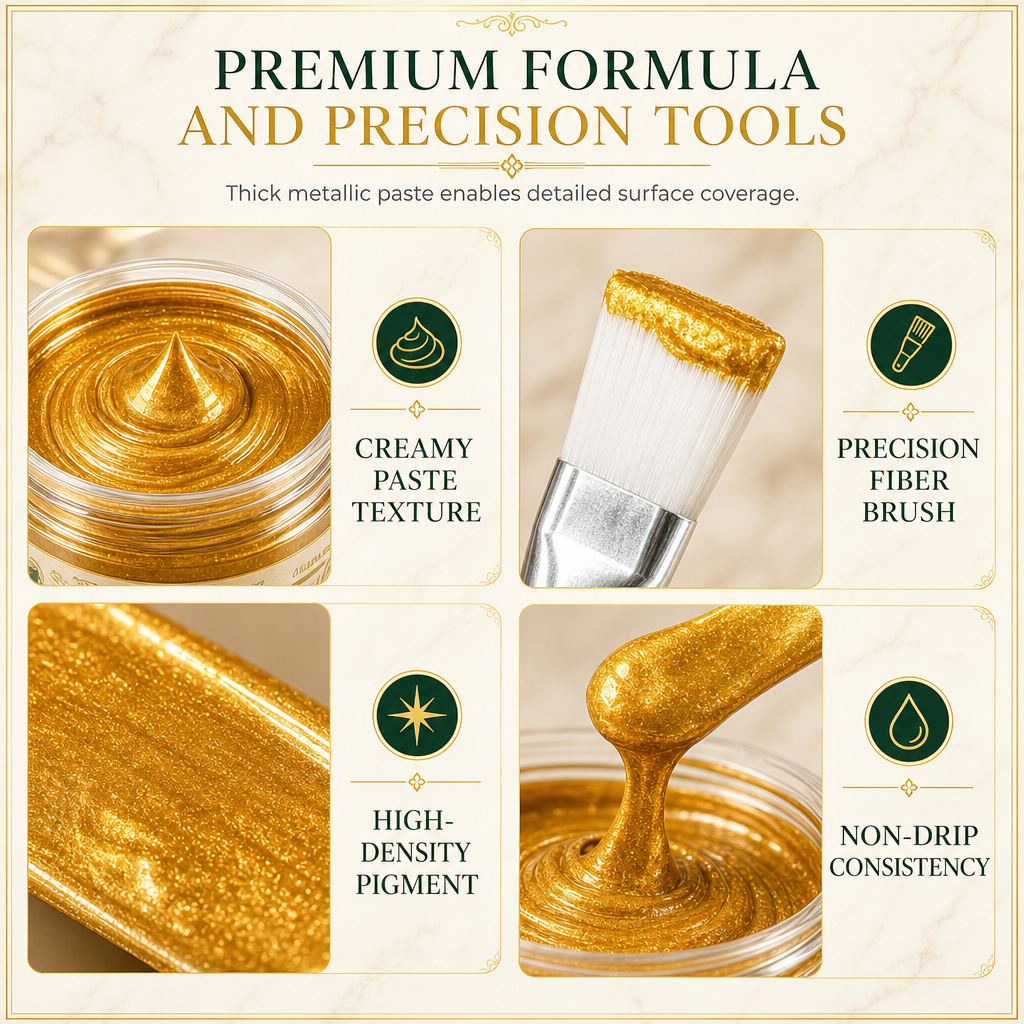 Gold Metallic Refinishing Reparaturpaste mit Pinsel