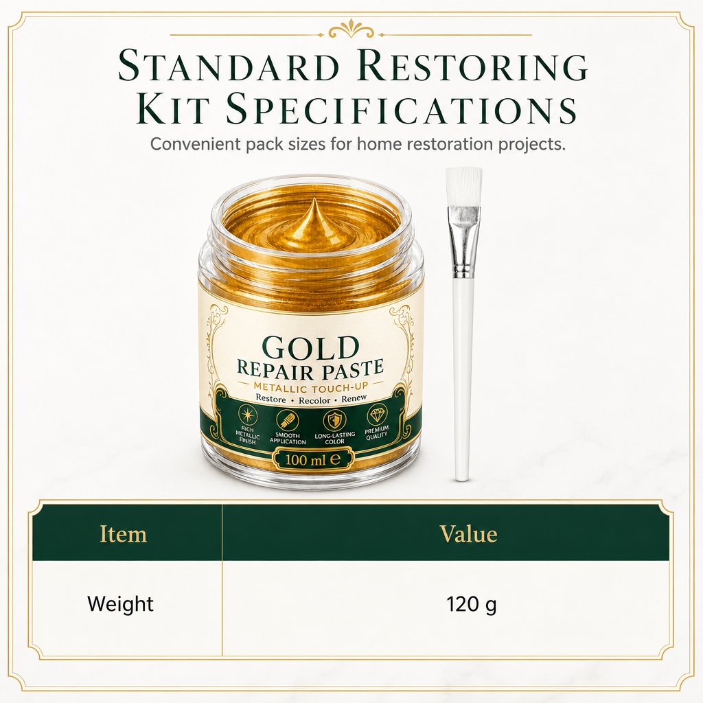 Gold Metallic Refinishing Reparaturpaste mit Pinsel