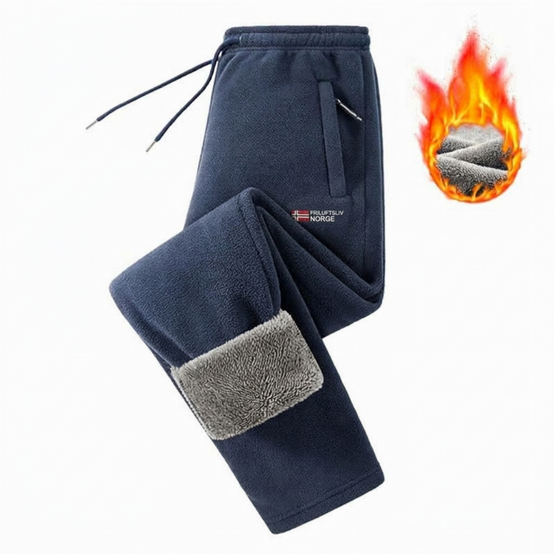 Unisex gefütterte, dicke Fleecehose – extra warm, weich und bequem für kalte Tage