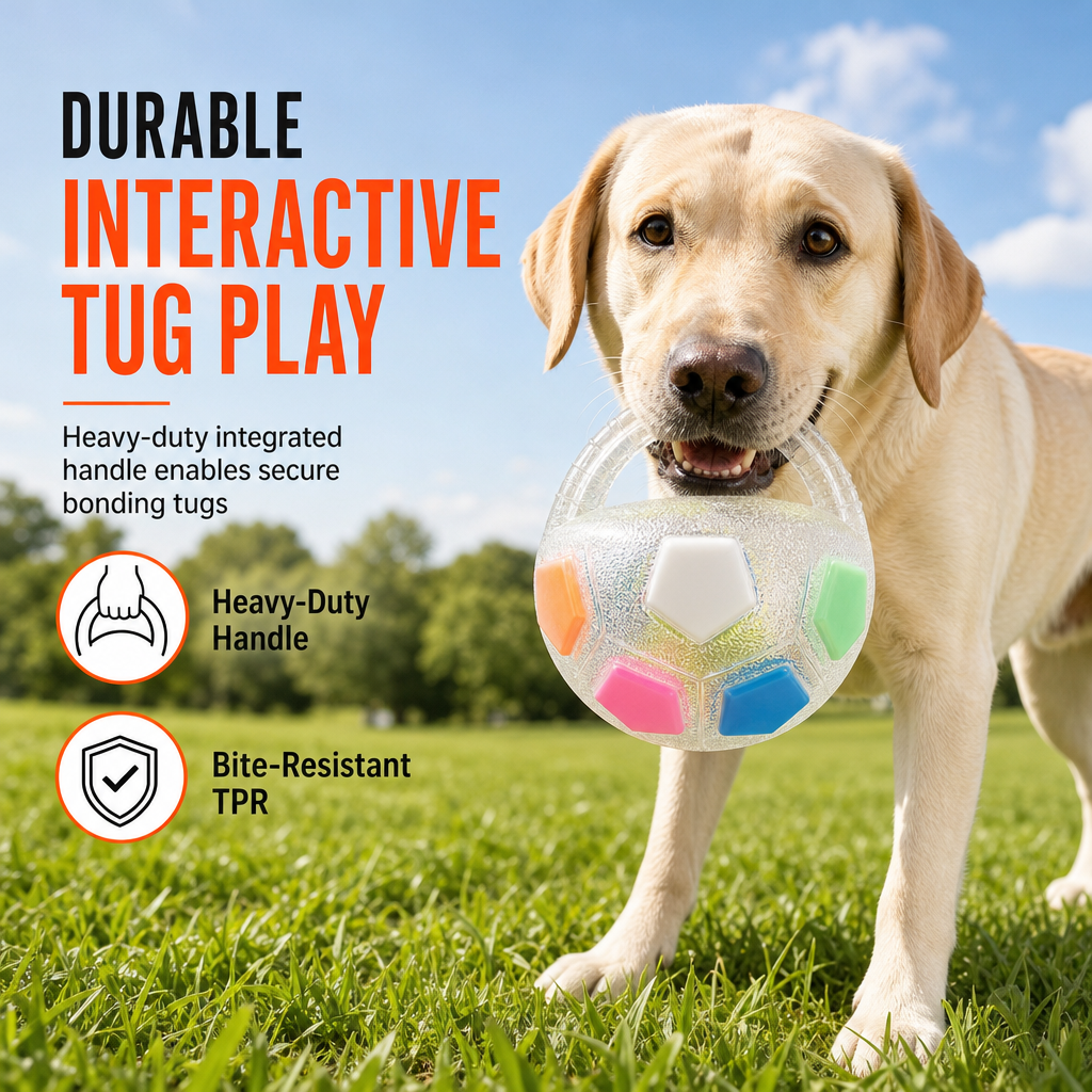 Interaktives Fußball-Hundespielzeug mit Griffnoppen