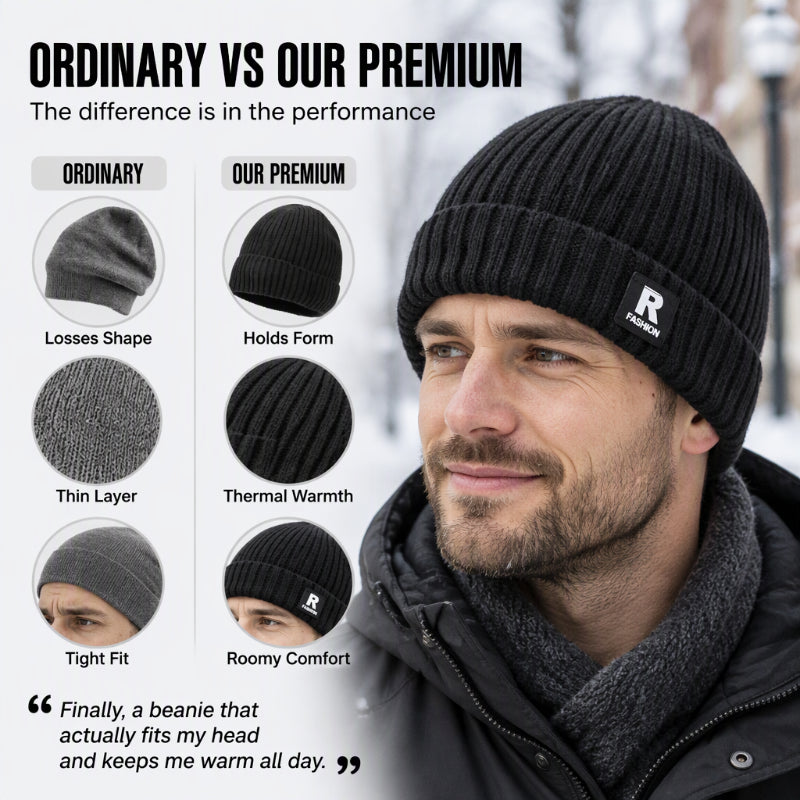 Herren Slouchy Strick Warme Schädelmütze