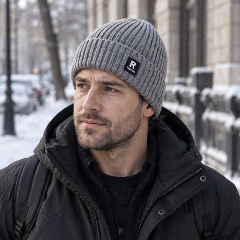 Herren Slouchy Strick Warme Schädelmütze