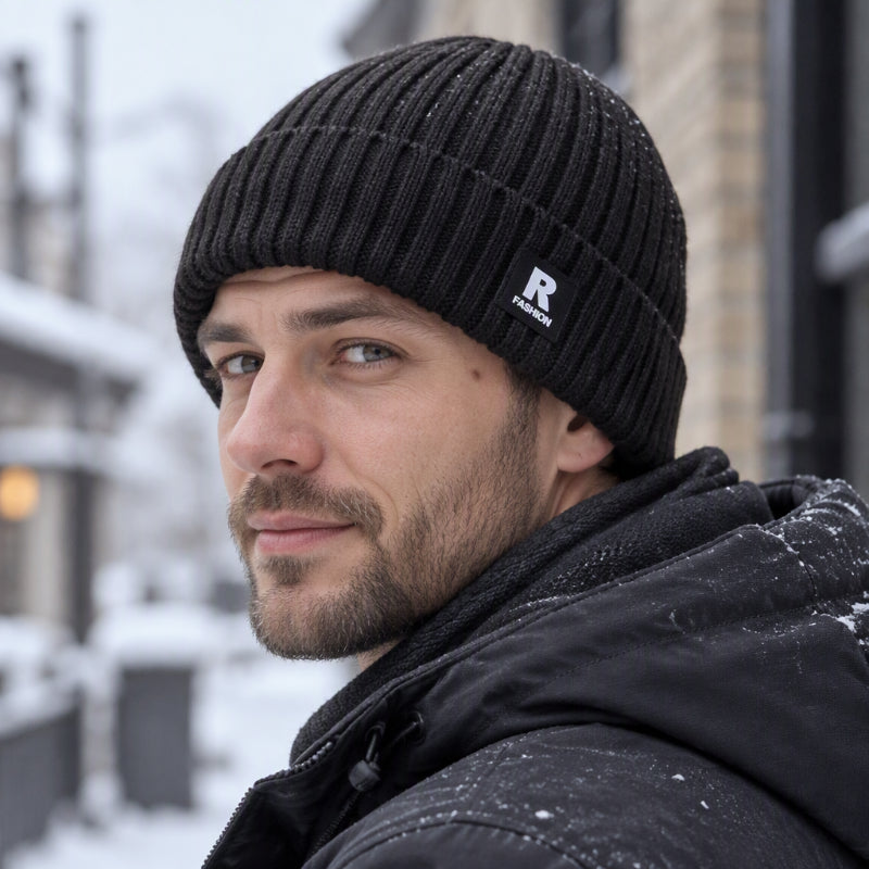 Herren Slouchy Strick Warme Schädelmütze