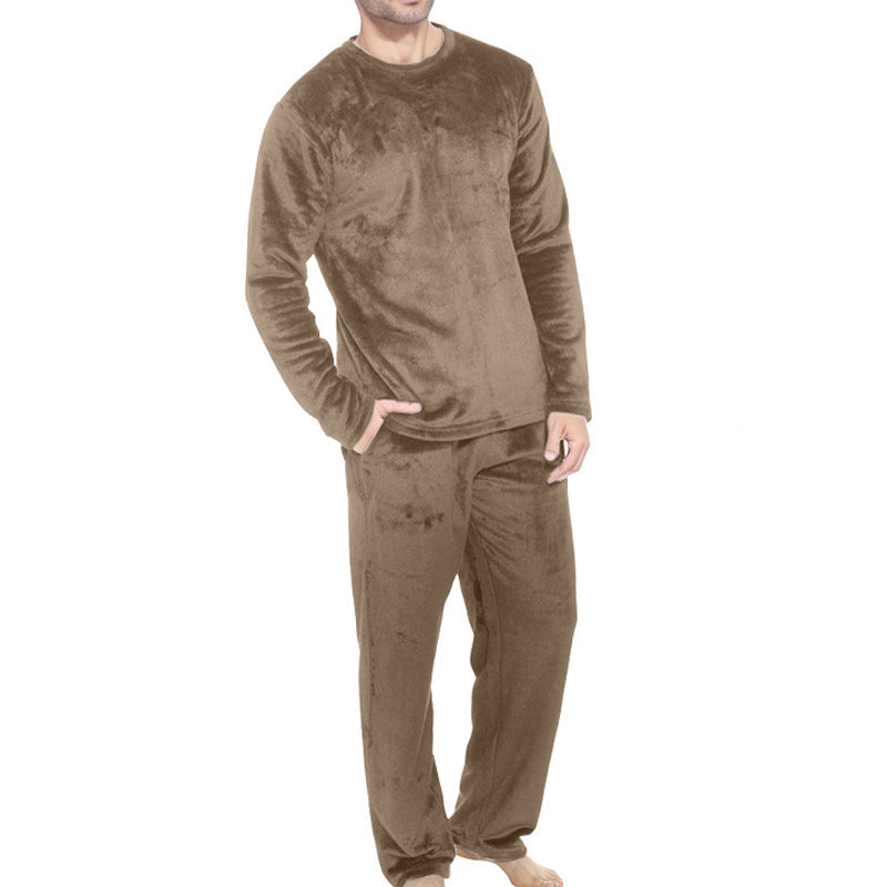 Bequemes Thermisches Samt-Pyjama-Set für Herren