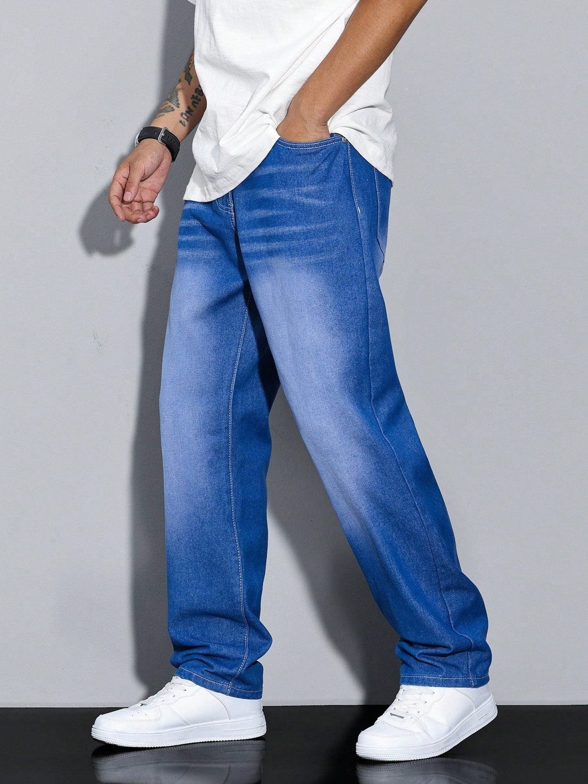 Herren Jeans Gerades Bein – Straight Fit Denim Hose
