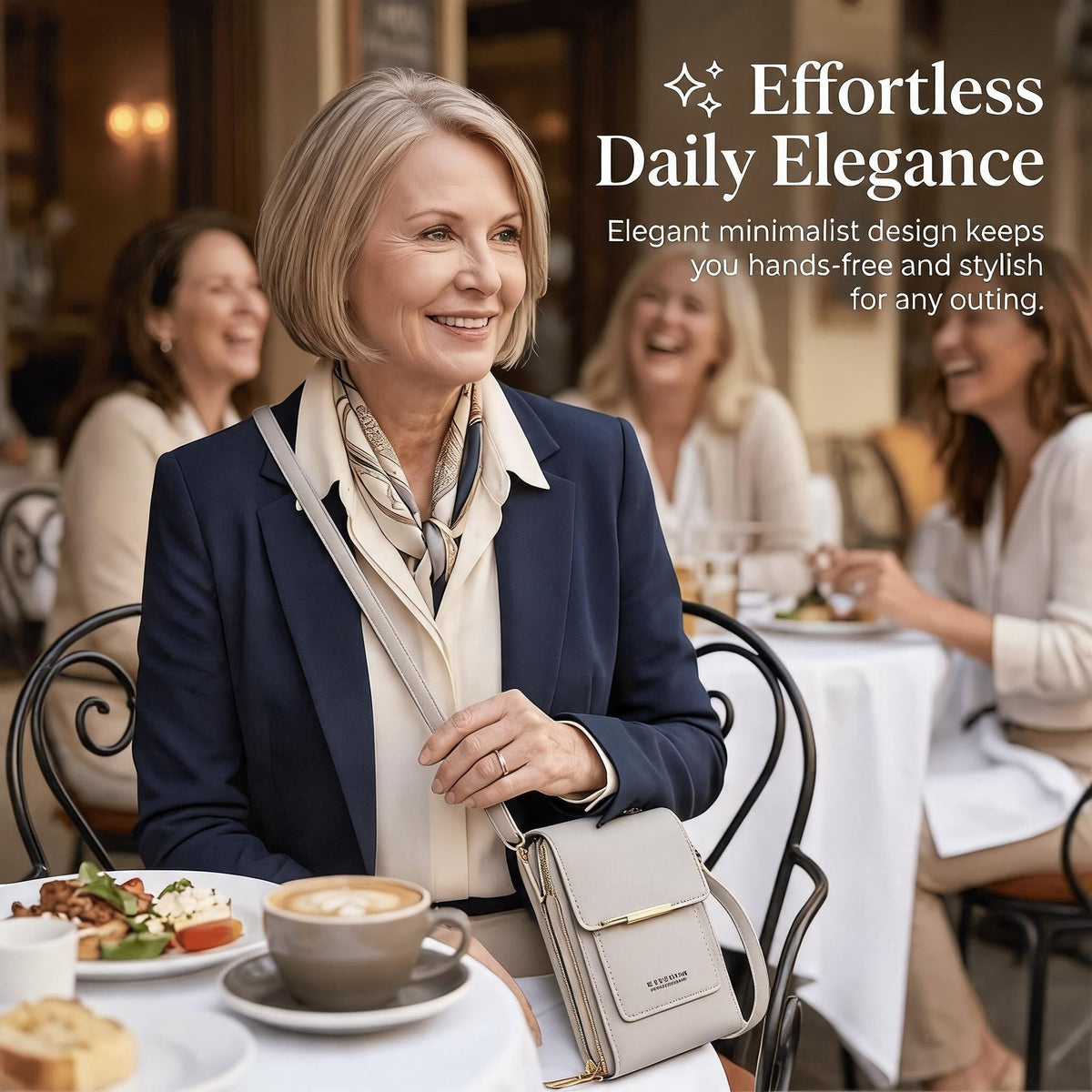 Touchscreen Crossbody Handy-Geldbörse mit Kartenfächern