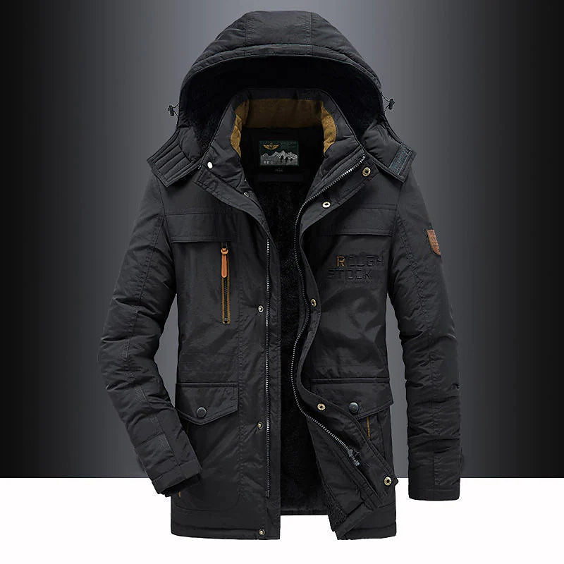 Herren Parka mit Fleece Innenfutter