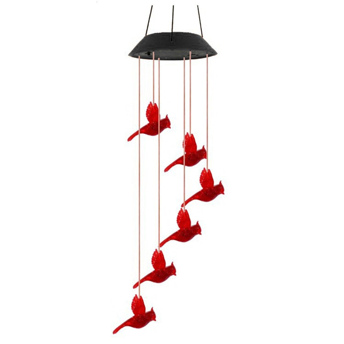 Solar Kardinal Windspiel mit farbwechselnden LED-Lichtern, 29 Zoll