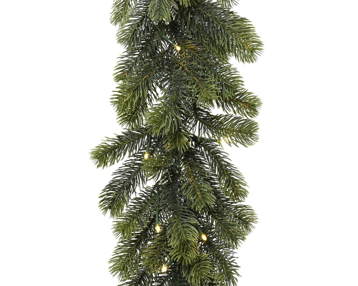 Winterliche Tannengirlande mit LED – Indoor/Outdoor 270 cm