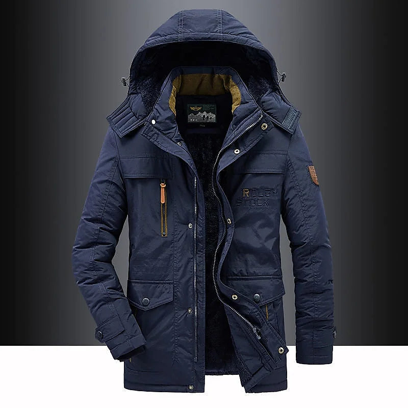 Herren Parka mit Fleece Innenfutter