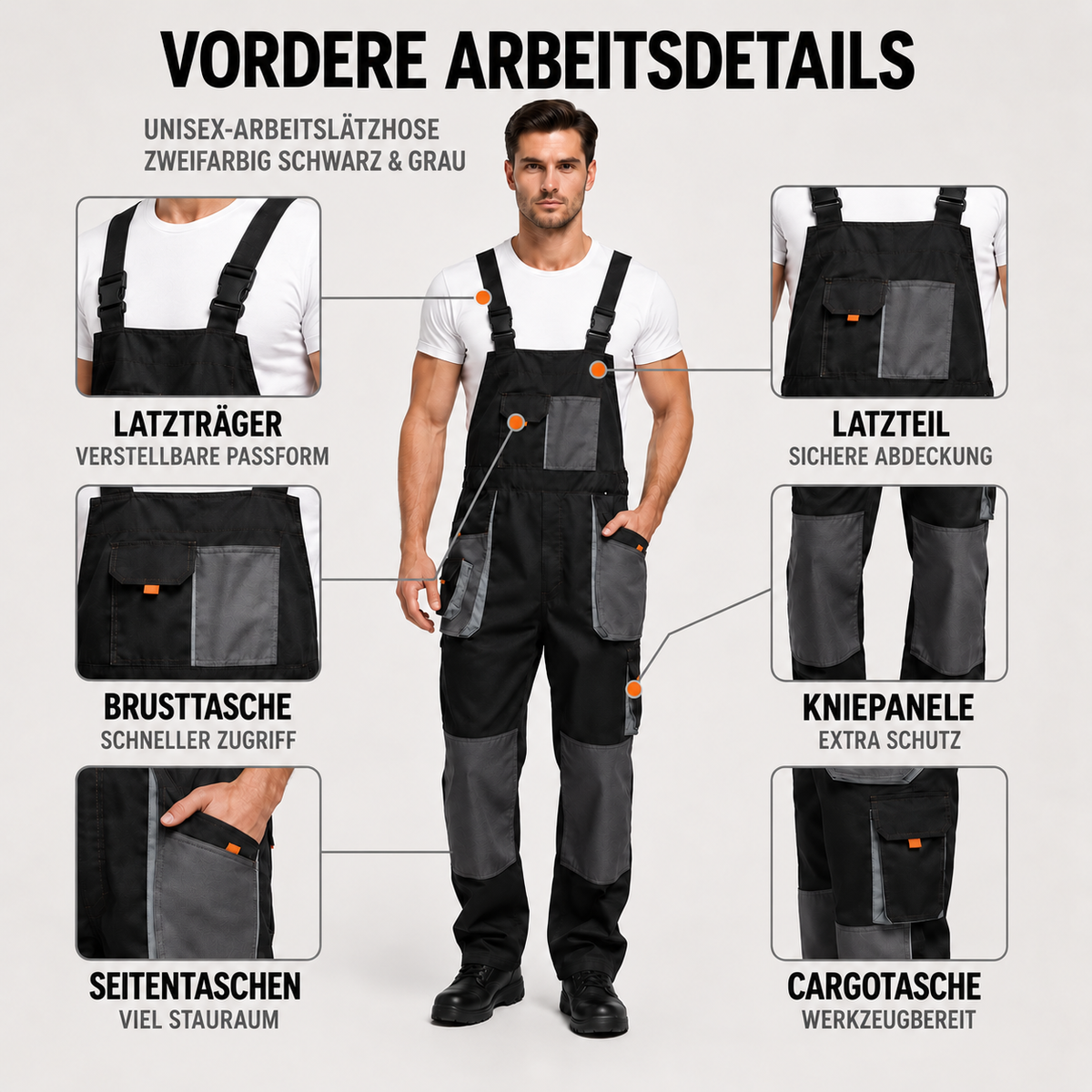 Camp Basel | Gruvtek Multi-Pocket-Latzhosen-Arbeitsanzug