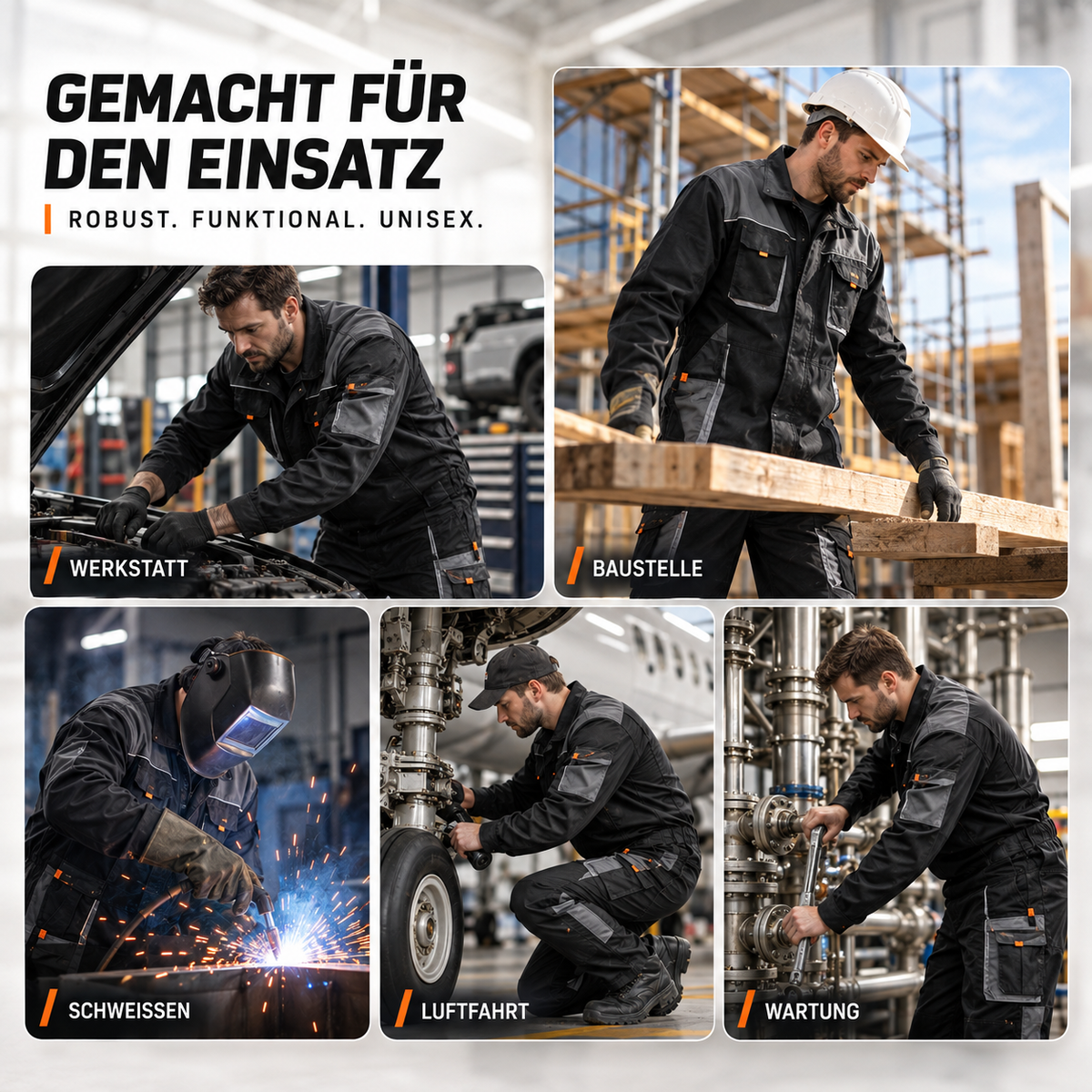 Camp Basel | Gruvtek Multi-Pocket-Latzhosen-Arbeitsanzug