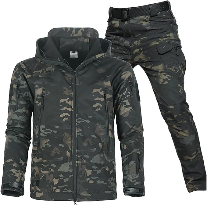 Wasserdichtes, winddichtes Outdoor-Set: Jacke und Hose mit Fleecefutter